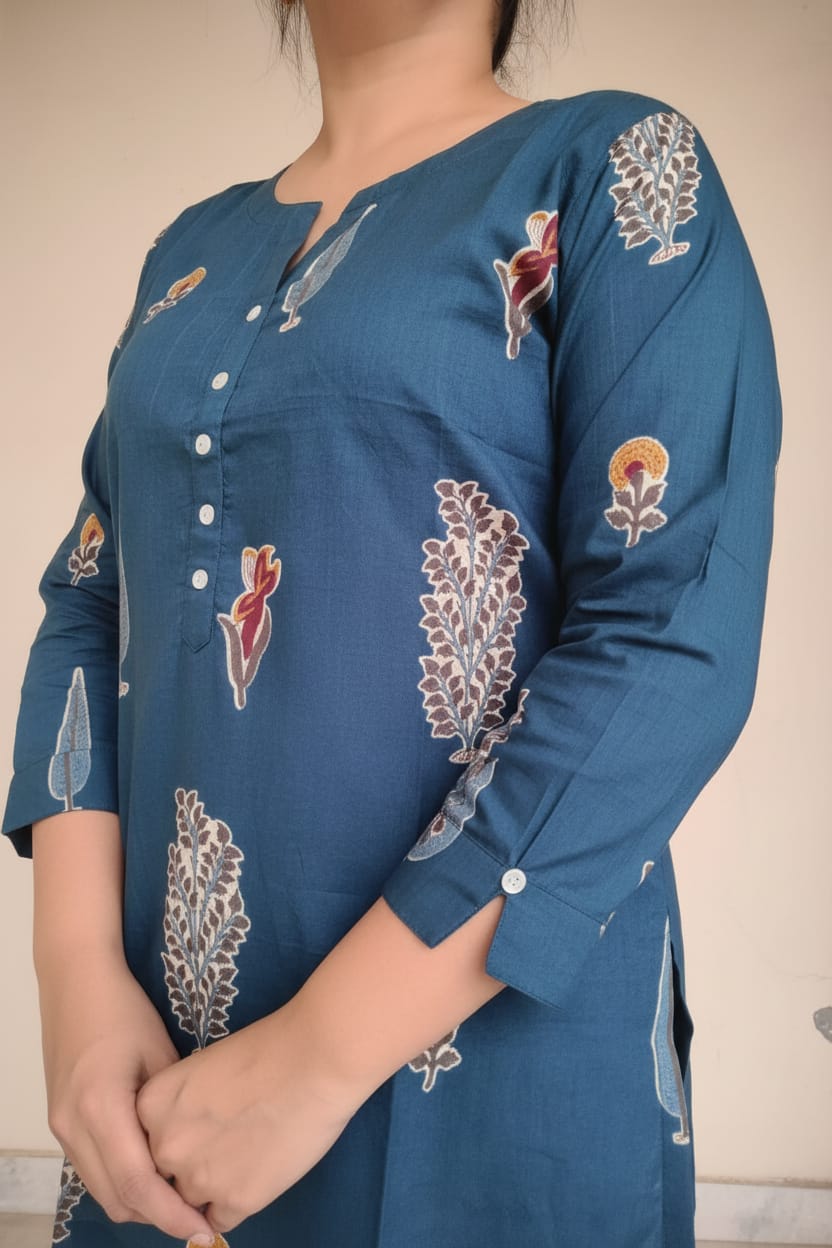 Blue Novy Short Kurta