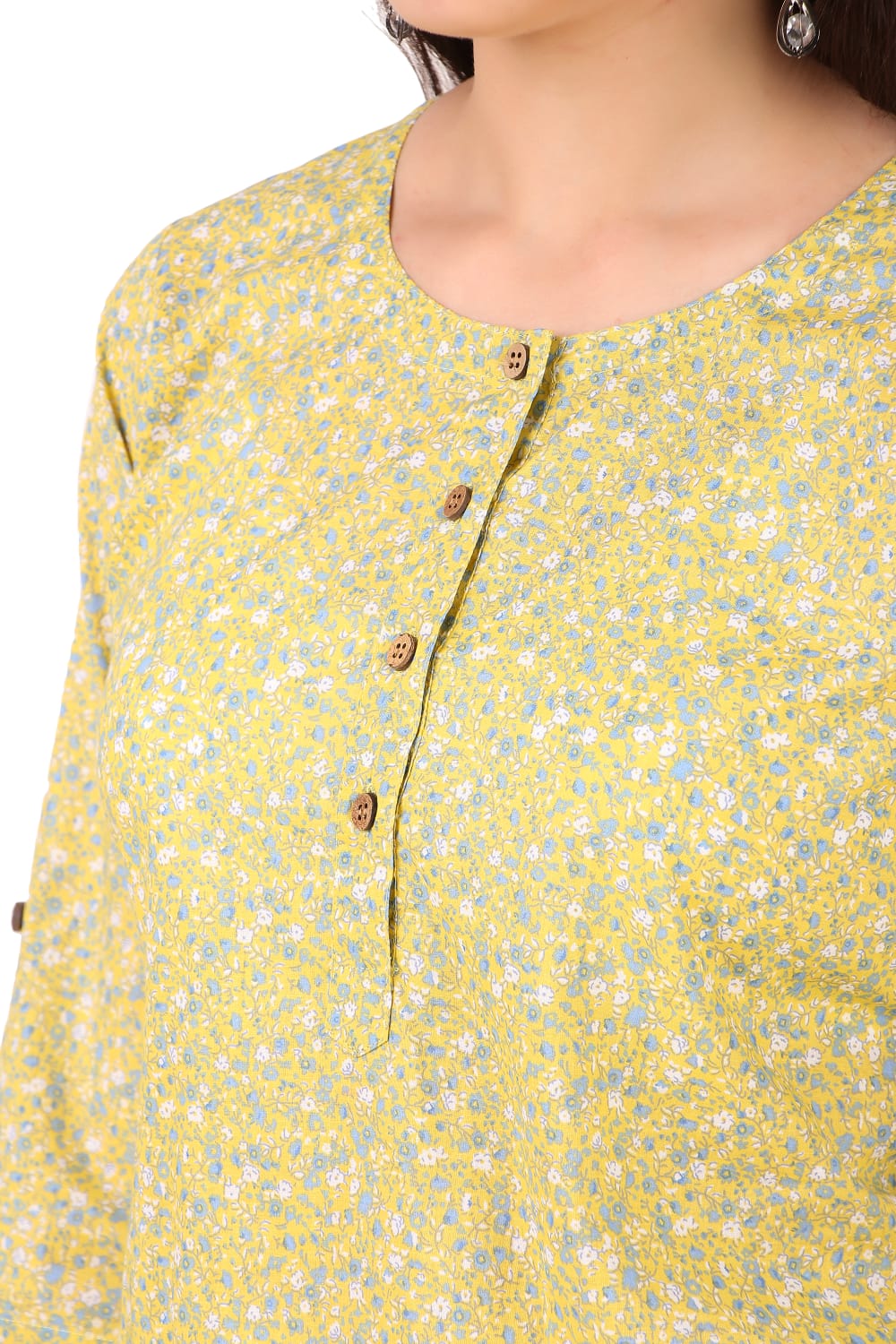Yellow Hi-Low Kurta