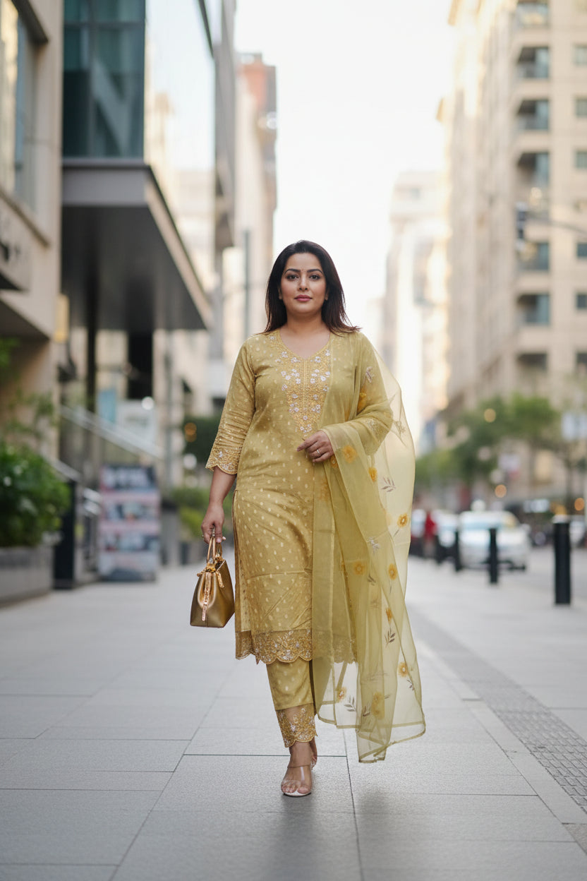 Yellow Vanhula Kurta Set