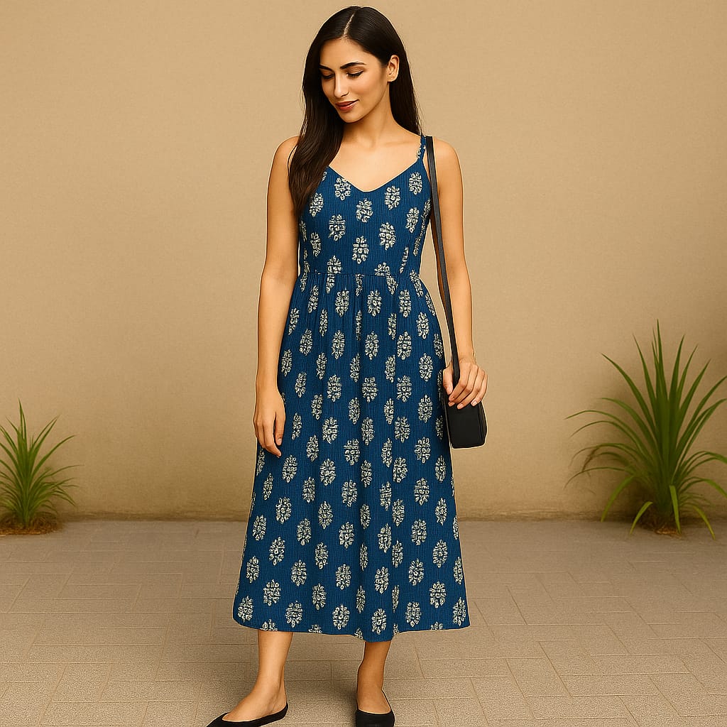Indigo Katha Strappy Kurta