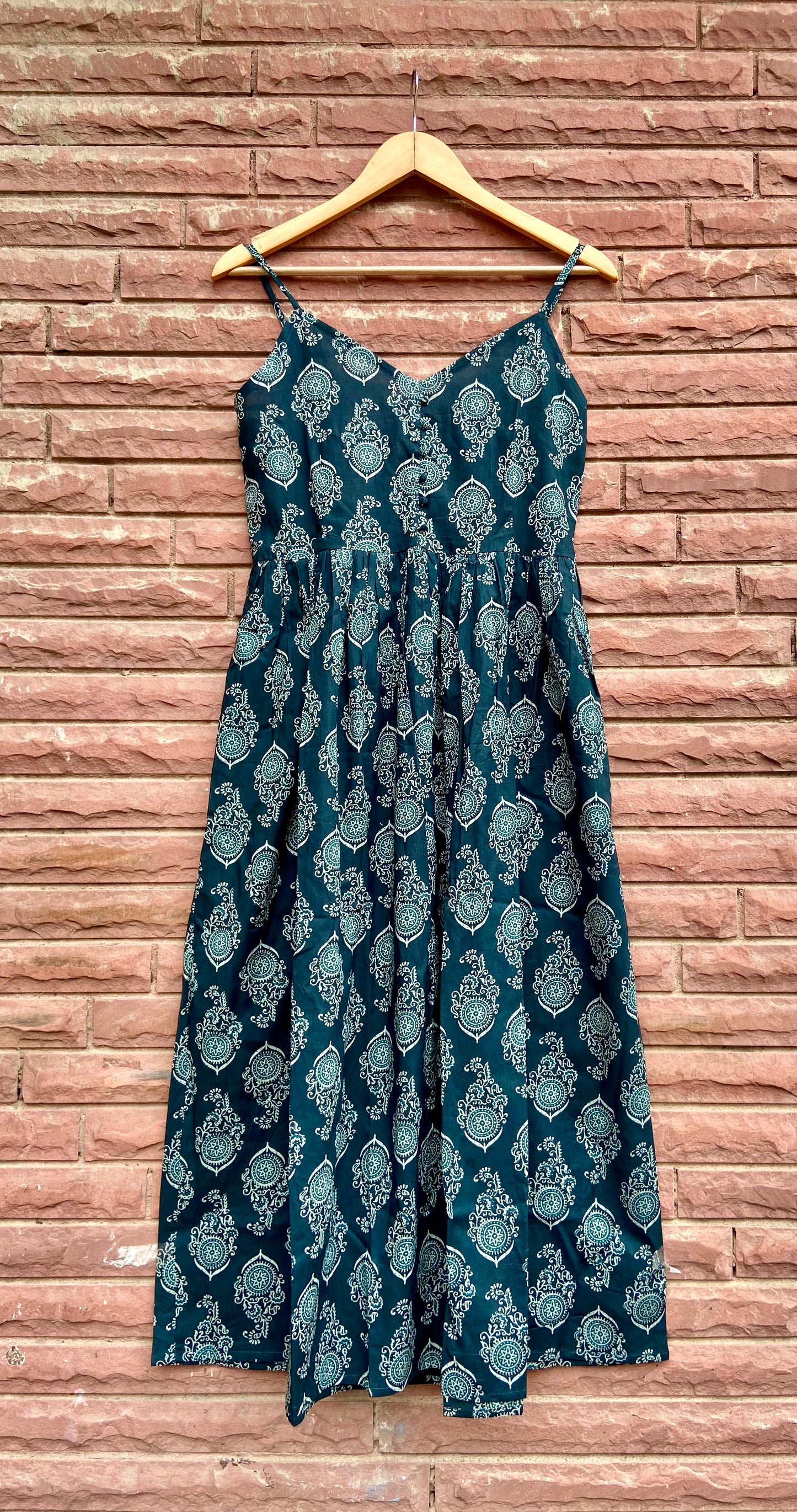 Blue Cotton Stappy  Kurta