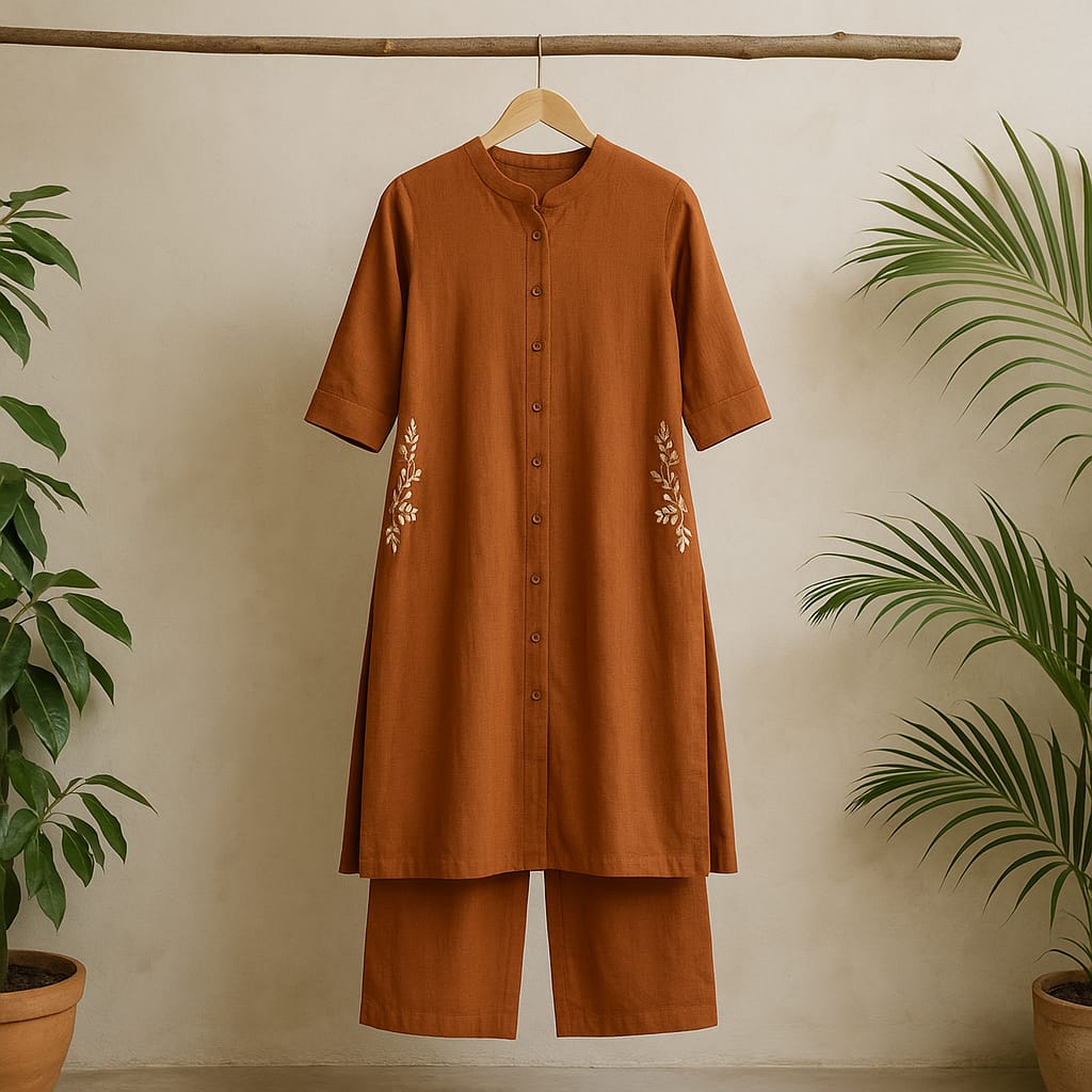 Solid Coral Alina Coord Set