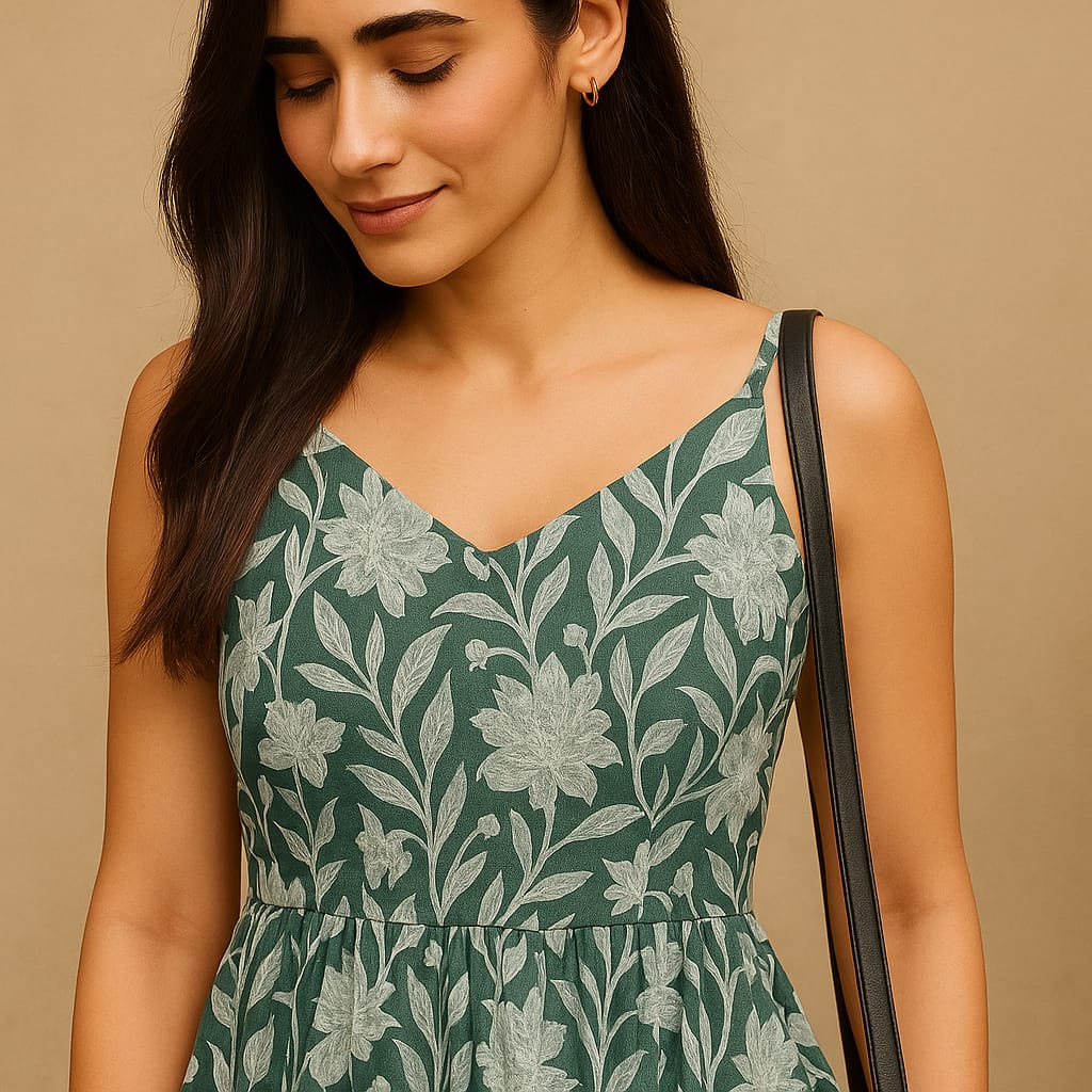 Green Cotton Strappy  Kurta