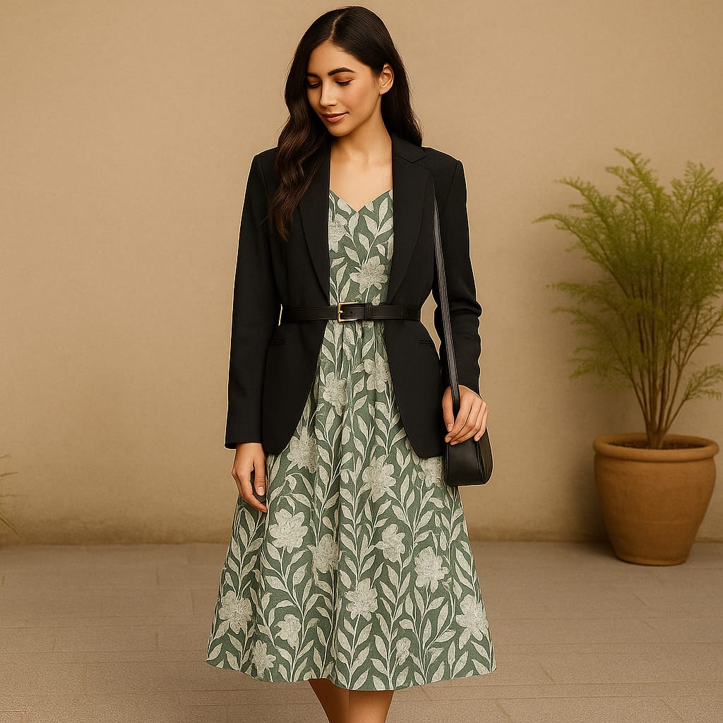 Green Cotton Strappy  Kurta