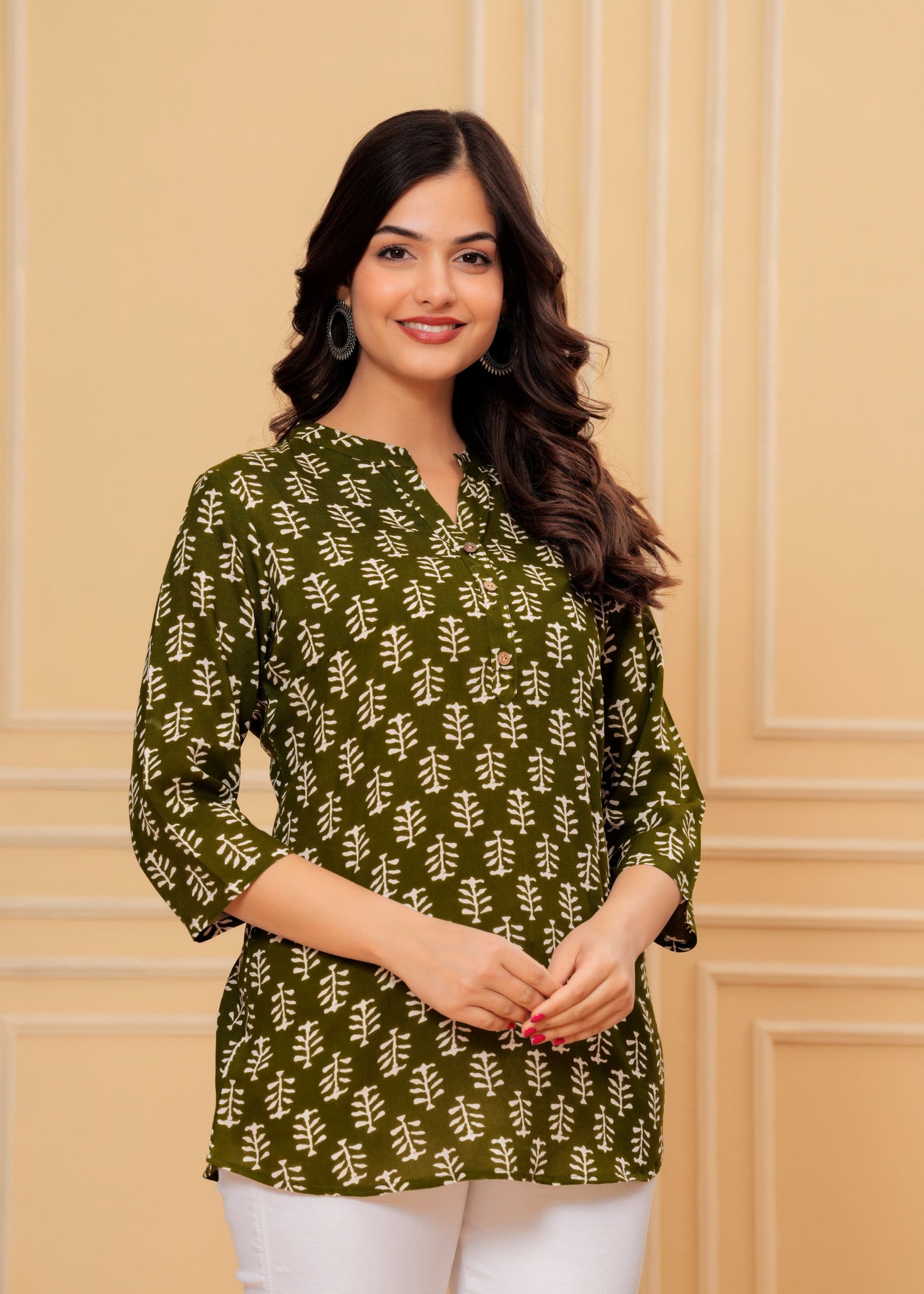 Green Handy Texo Tunic Top