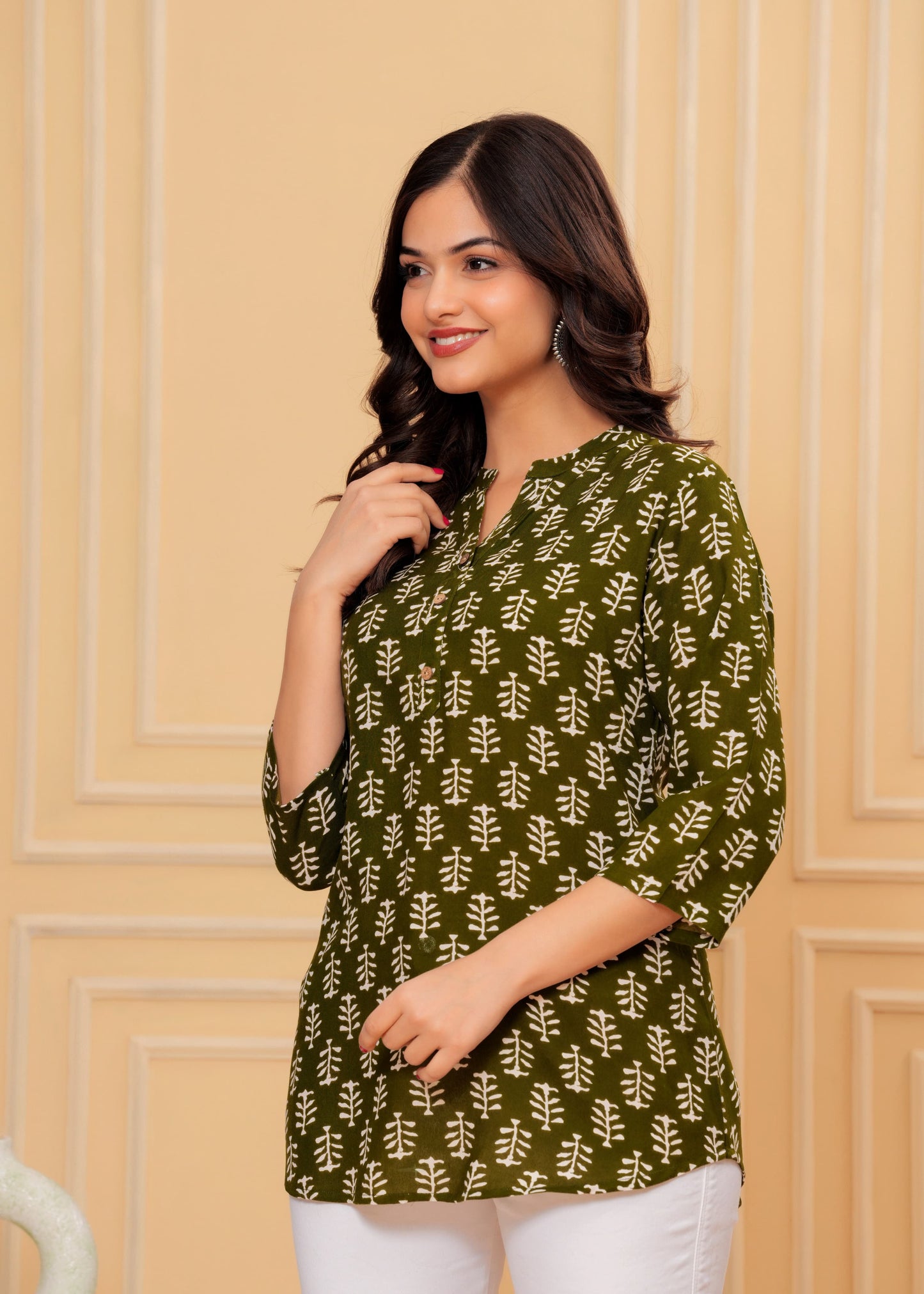 Green Handy Texo Tunic Top