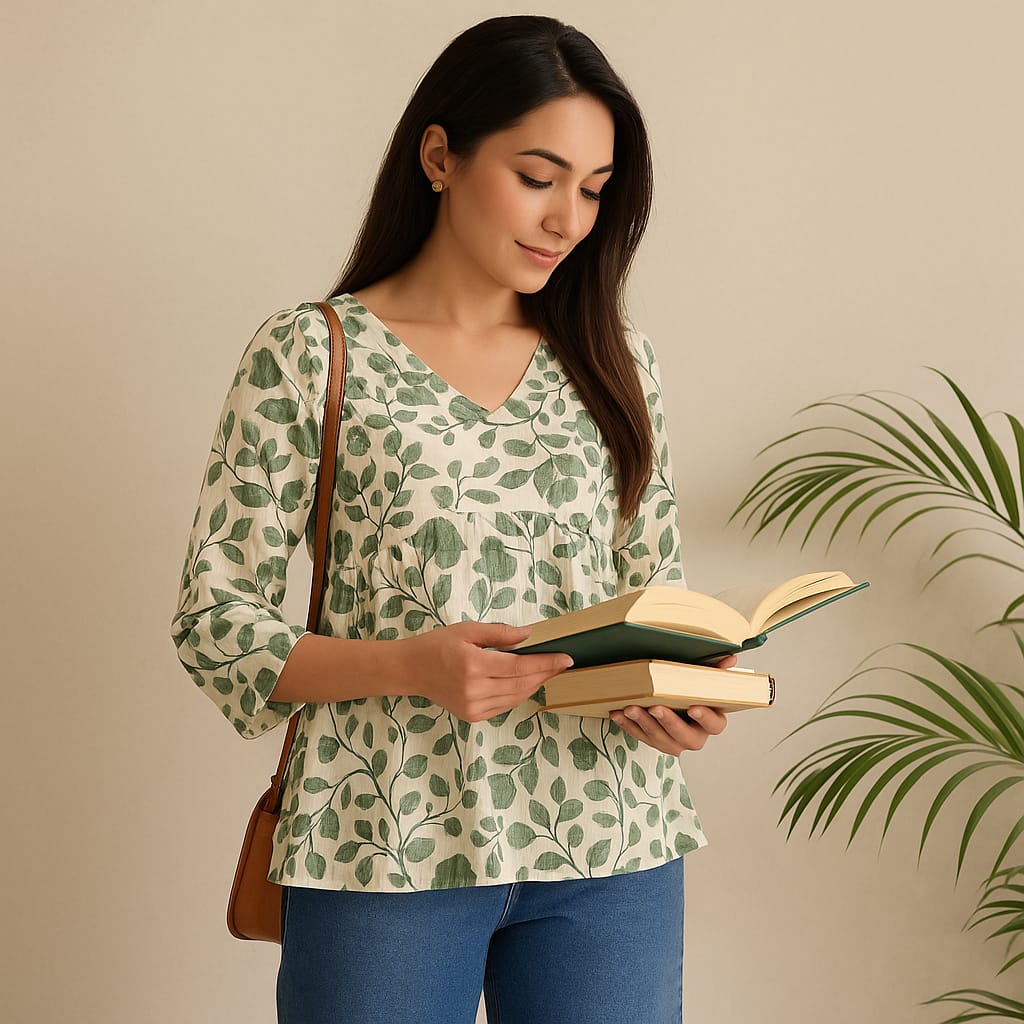 Green Bloosom Aliya Tunic Top