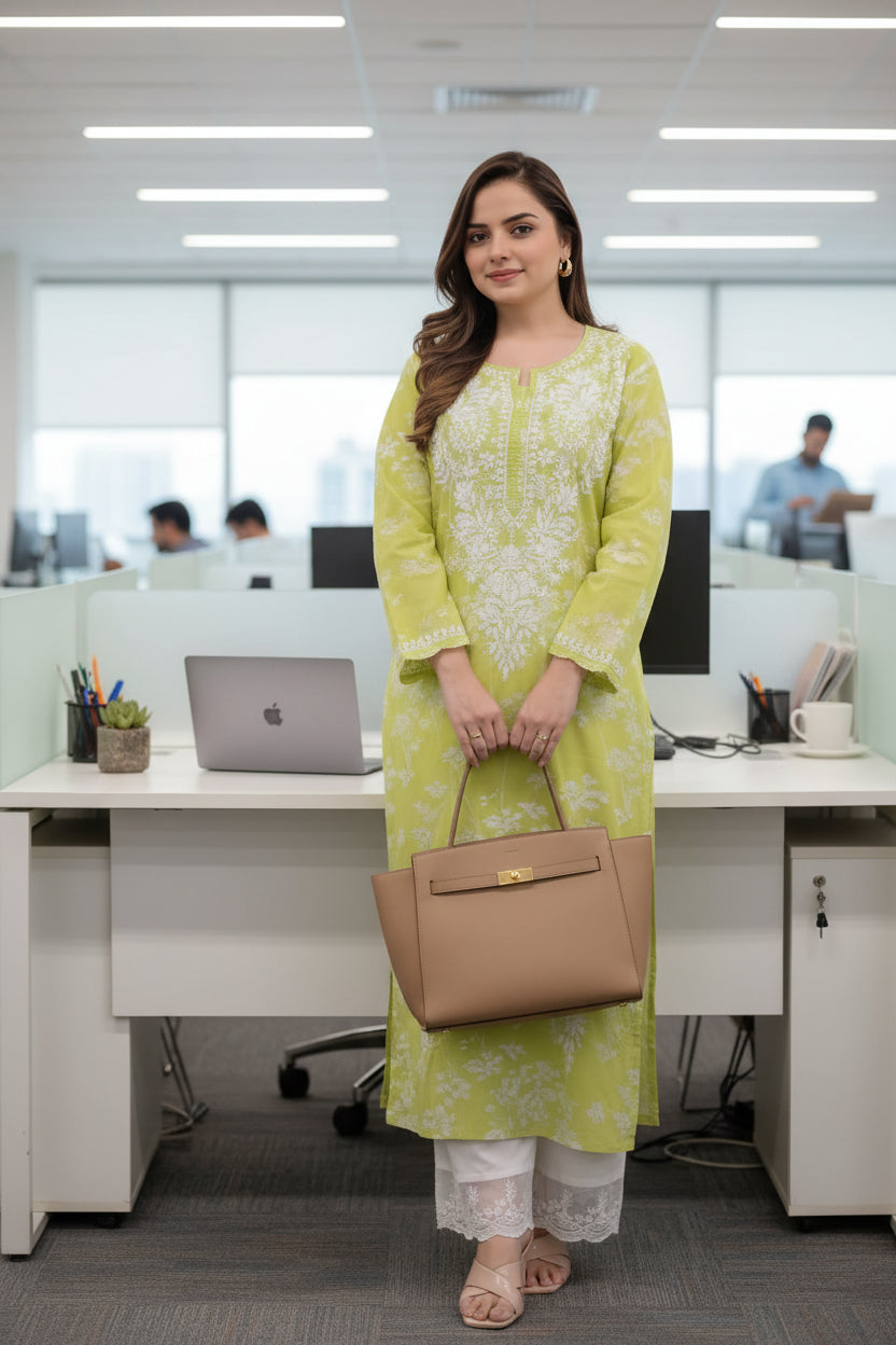 Green Chicky Infy Kurta