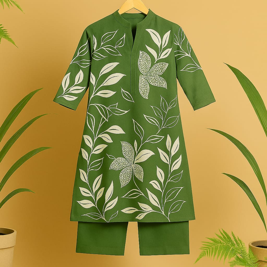 Green Floral Infy Coord set