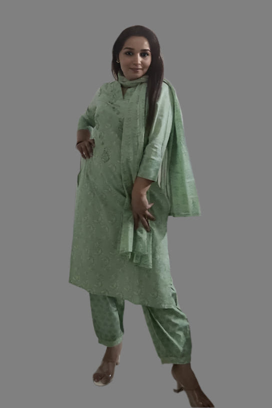 Green Gulzar Kurta set