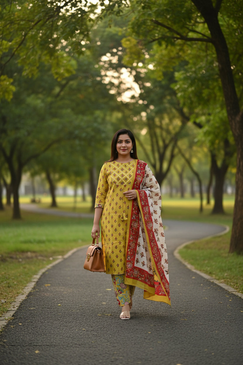 Green Vanhula Kurta Set