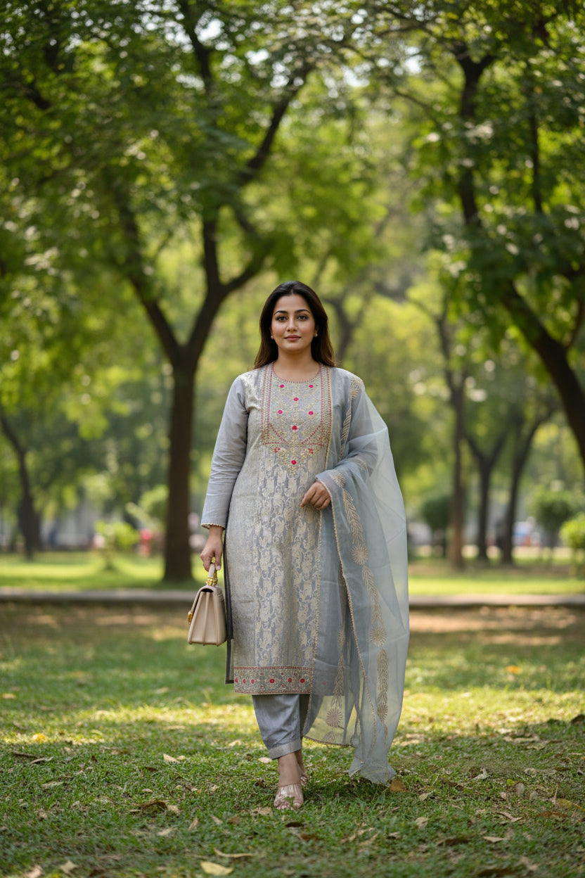 Grey Vanhula Kurta Set