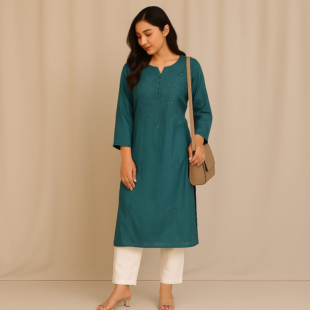 Green  Sanya Chicky Kurta