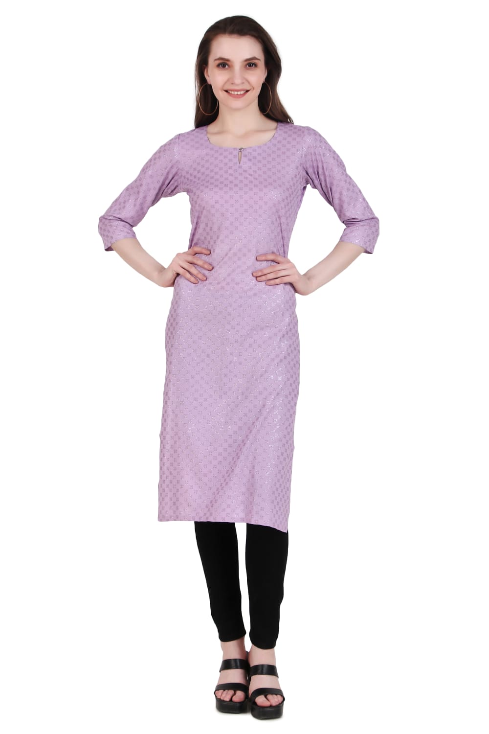 LAVENDER SPARKLING LONG KURTA