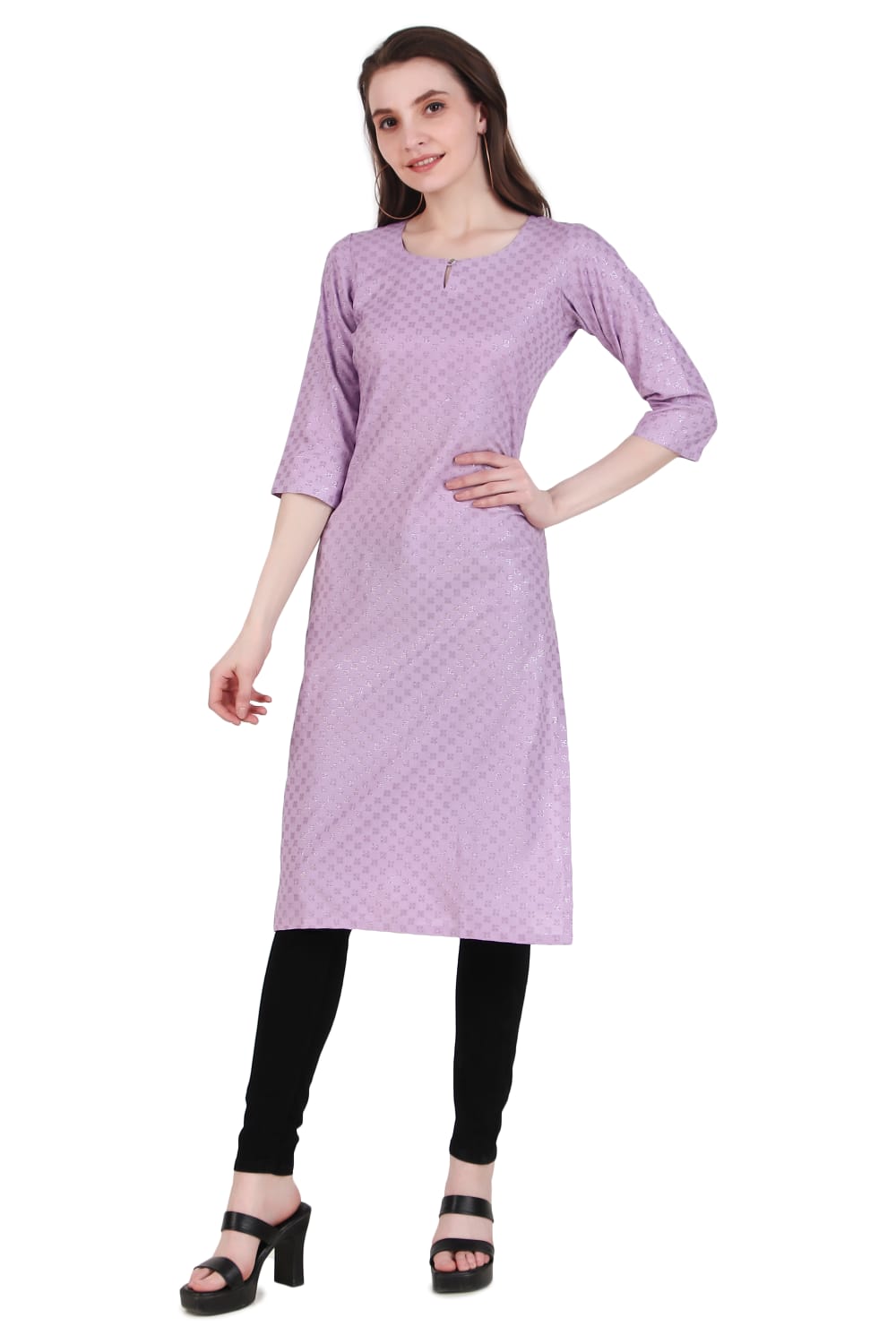 LAVENDER SPARKLING LONG KURTA