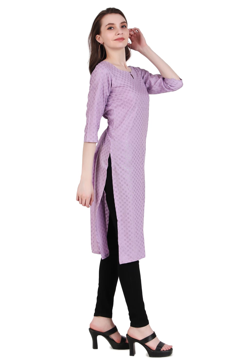 LAVENDER SPARKLING LONG KURTA