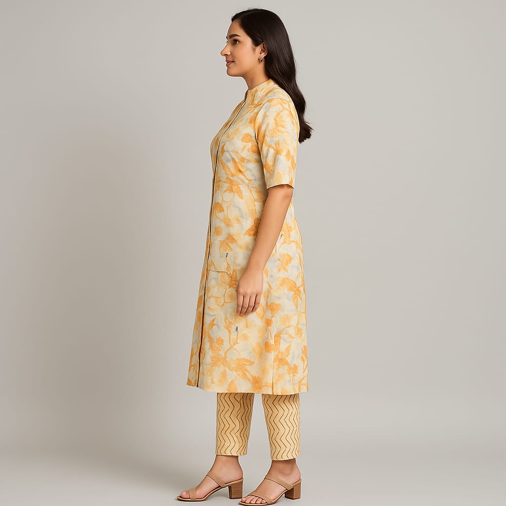 Orange Floral Alina Coord set