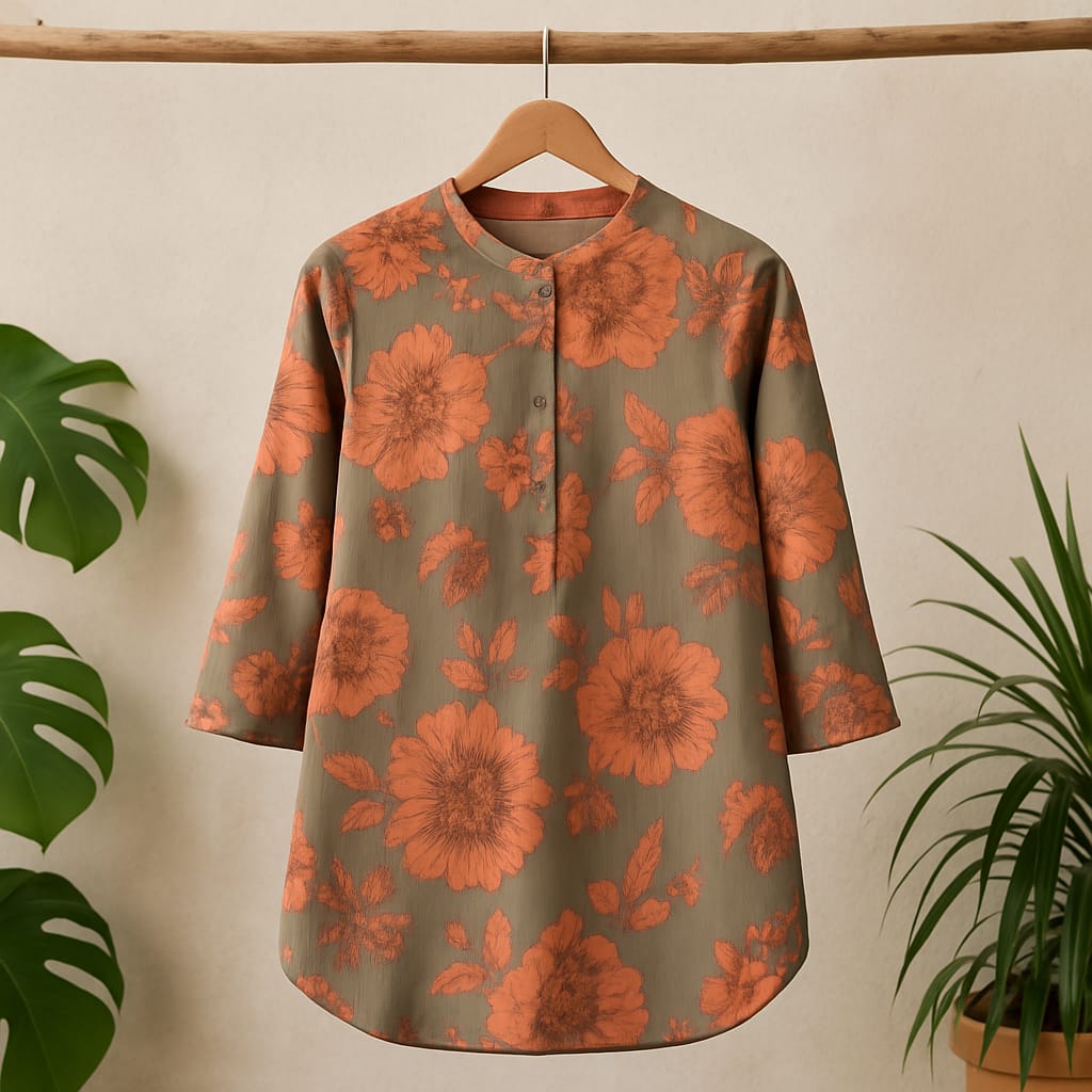 Grey Cotton Novy Tunic top