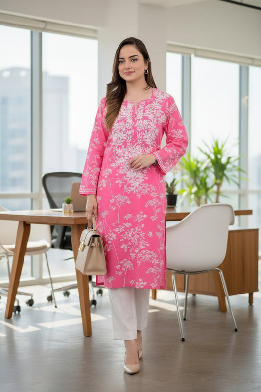 Pink  chicky Infy Kurta