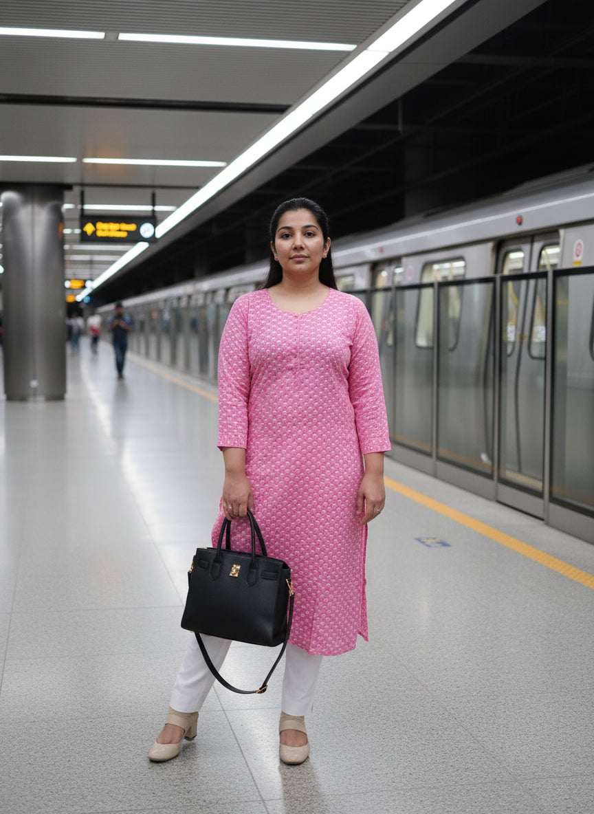 Pink Zareen Kurta