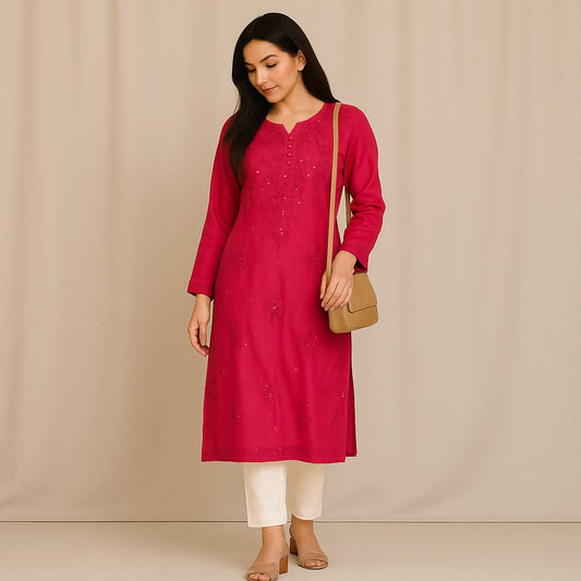 Pink  Sanya Chicky Kurta