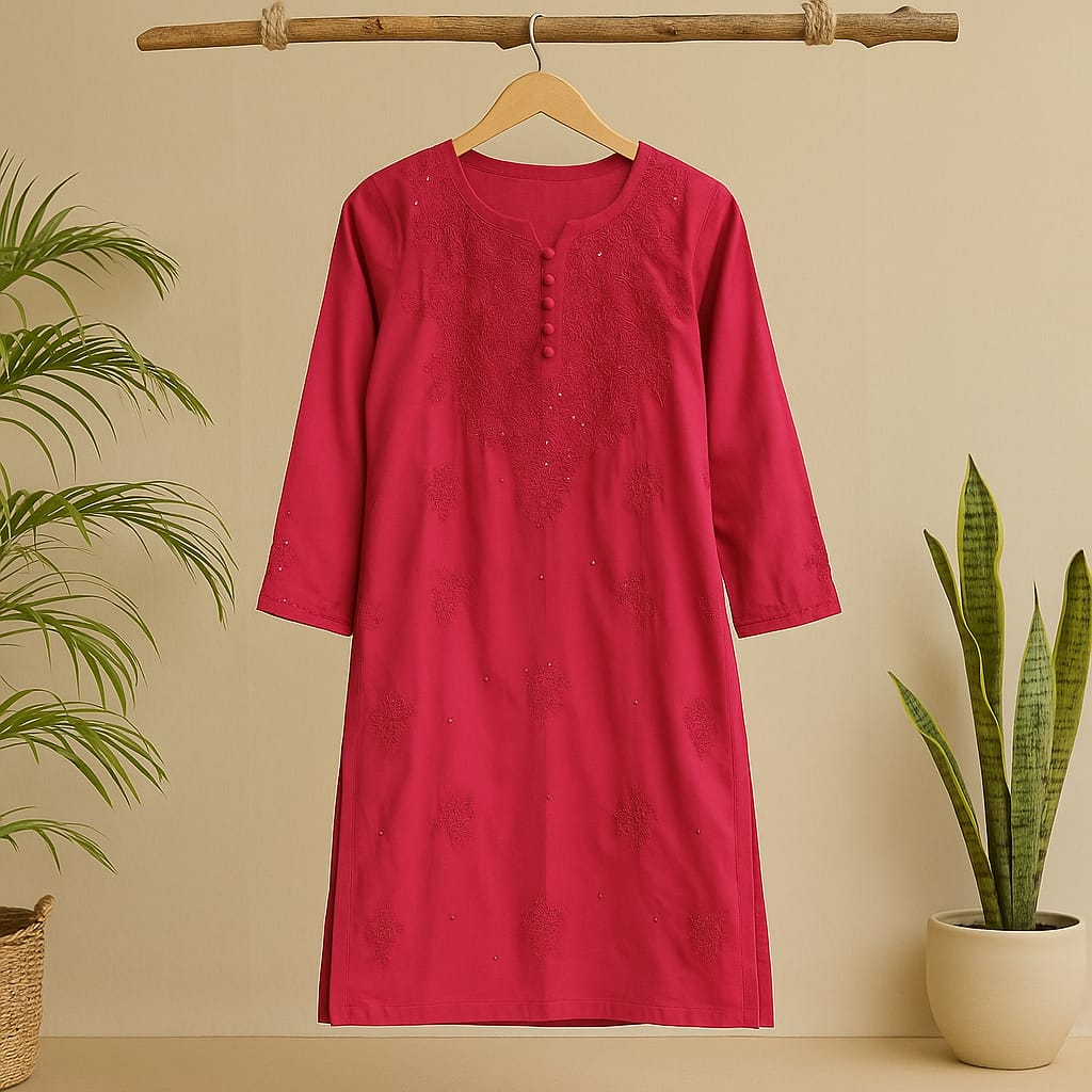 Pink  Sanya Chicky Kurta