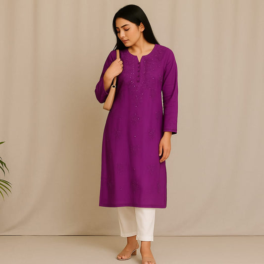 Purple  Sanya Chicky Kurta