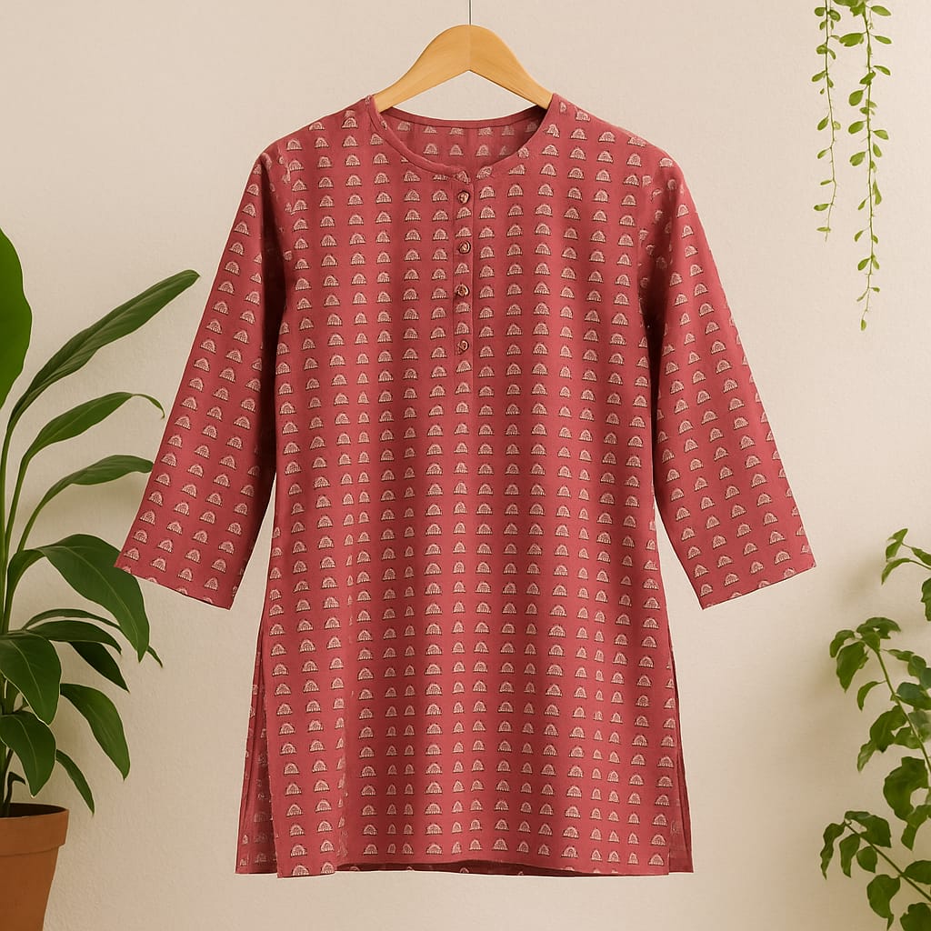 Maroon  Cotton Novy Tunic top