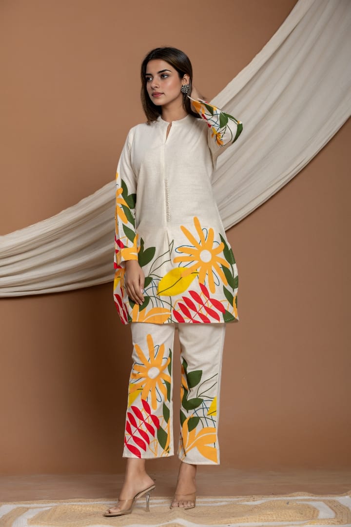 Sunshine Print  Infy Coord Set