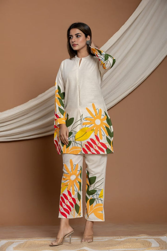 Sunshine Print  Infy Coord Set