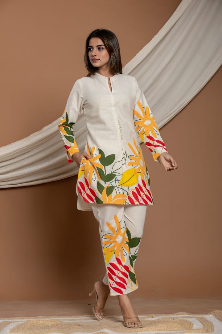 Sunshine Print  Infy Coord Set