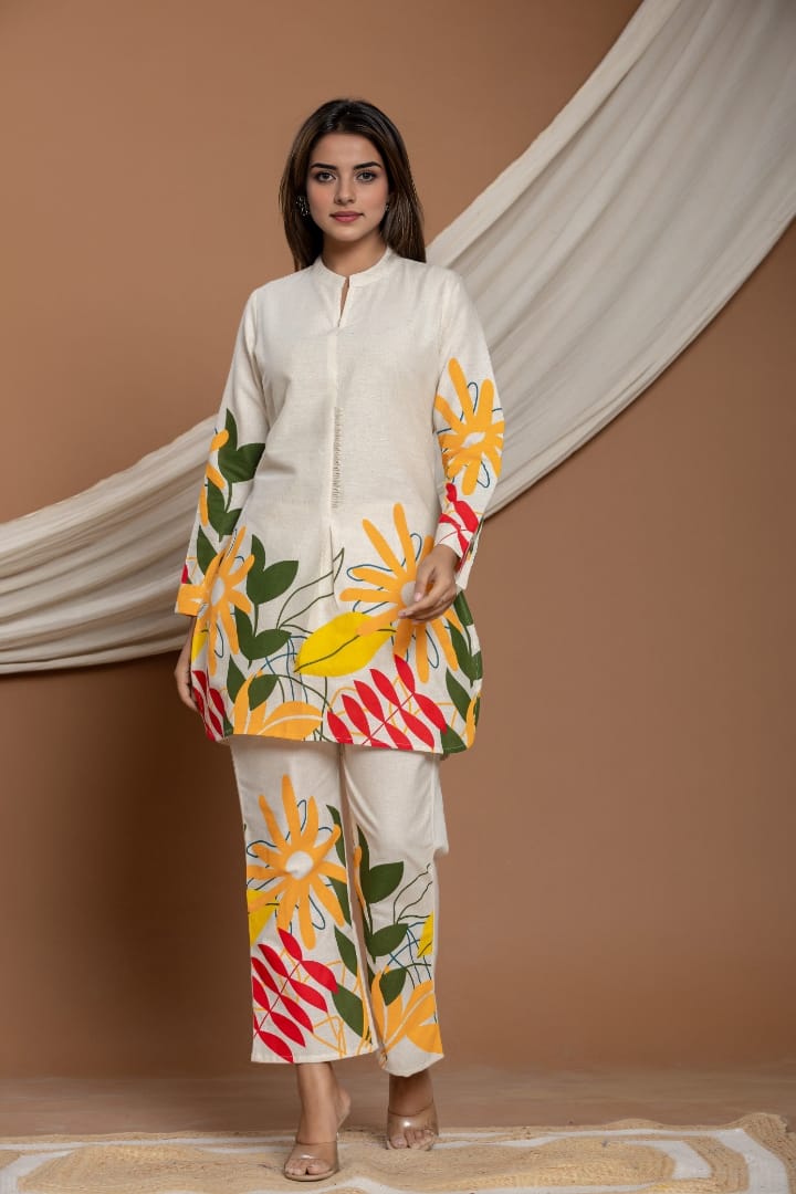 Sunshine Print  Infy Coord Set