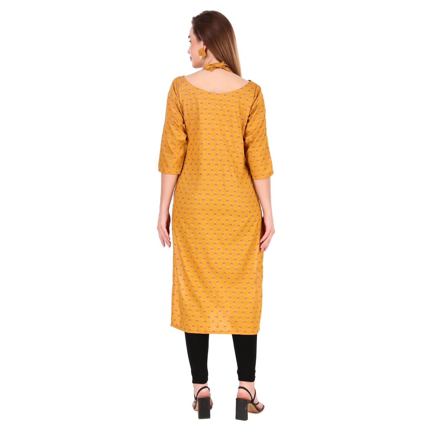 Holter Bow Yellow Texo Kurta